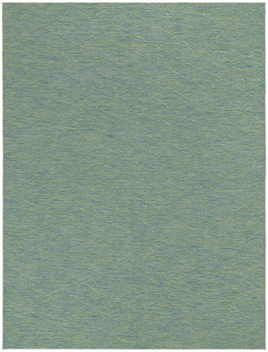 HomeRoots 10' Geometric Blue and Green Area Rug - Durable Indoor/Outdoor Design for Modern Spaces, Easy Care 551546
