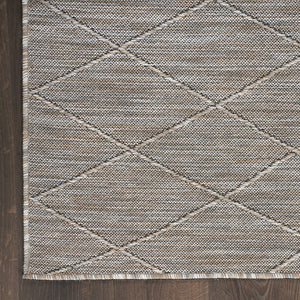 HomeRoots 10' Modern Geometric Gray Indoor Outdoor Area Rug - Durable, Stylish, Easy-Care for Any Space! 551548