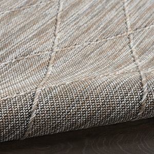 HomeRoots 10' Modern Geometric Gray Indoor Outdoor Area Rug - Durable, Stylish, Easy-Care for Any Space! 551548