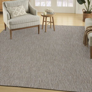 HomeRoots 10' Modern Geometric Gray Indoor Outdoor Area Rug - Durable, Stylish, Easy-Care for Any Space! 551548