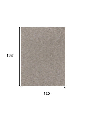 HomeRoots 10' Modern Geometric Gray Indoor Outdoor Area Rug - Durable, Stylish, Easy-Care for Any Space! 551548