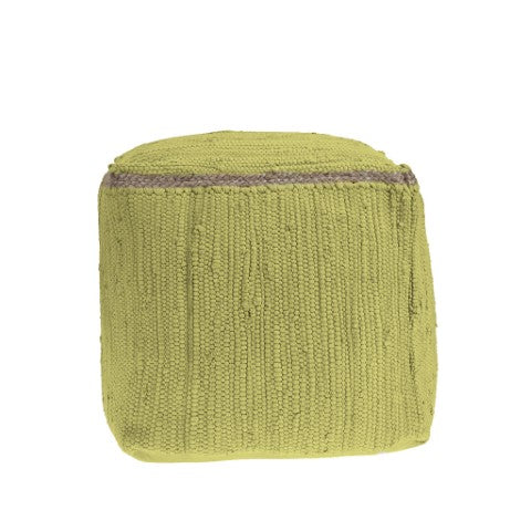 Homeroots 18" Gray And Natural Cotton And Jute Cube Pouf Ottoman – Chic Multi-functional Seating Solution Dusky Citron  551551