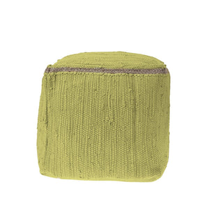 Homeroots 18" Gray And Natural Cotton And Jute Cube Pouf Ottoman – Chic Multi-functional Seating Solution Dusky Citron  551551