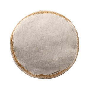 Homeroots 18" Striped Jute Blend Pouf Ottoman - Chic, Handmade, And Versatile Seating Solution For Any Room   551558