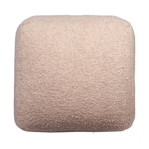 Homeroots 18" Chic Polyester Cube Outdoor Pouf Ottoman - Stylish, Versatile Footrest & Extra Seating Solution Taupe  551569