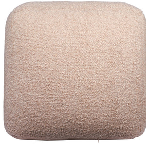 Homeroots 18" Chic Polyester Cube Outdoor Pouf Ottoman - Stylish, Versatile Footrest & Extra Seating Solution Taupe  551569