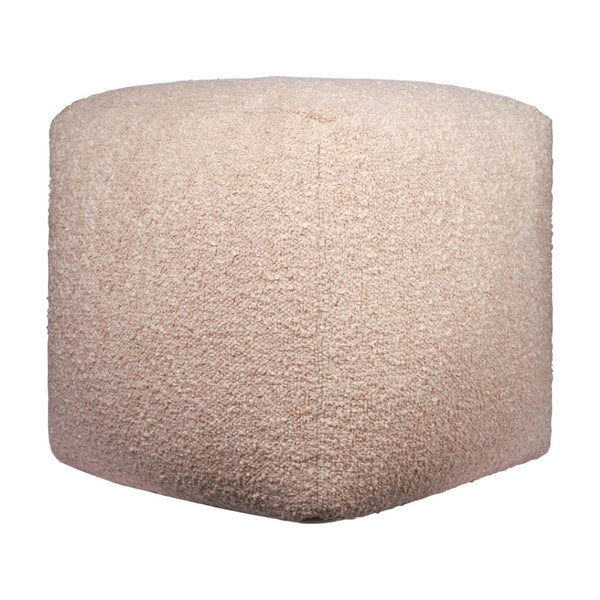 HomeRoots 18" Cube Outdoor Pouf Ottoman - Modern Versatile Accent Piece for Indoor and Outdoor Living Spaces Taupe 551569