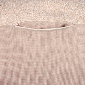 Homeroots 18" Chic Polyester Cube Outdoor Pouf Ottoman - Stylish, Versatile Footrest & Extra Seating Solution Taupe  551569