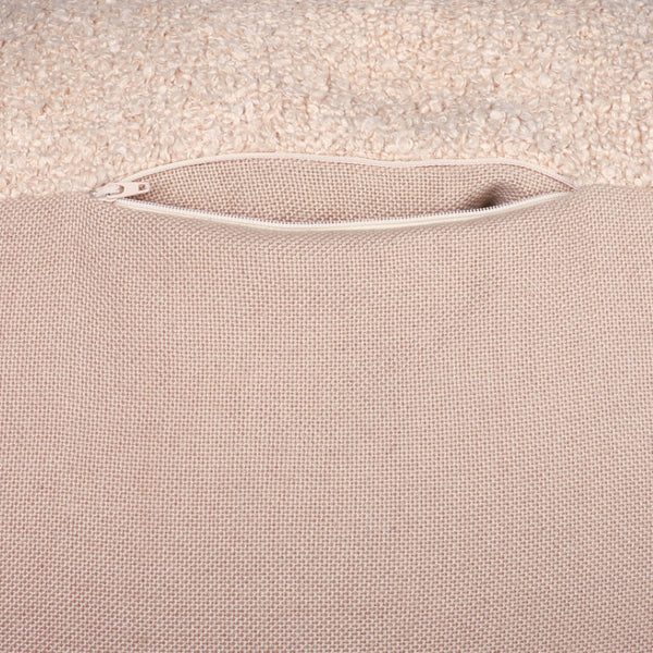 Homeroots 18" Chic Polyester Cube Outdoor Pouf Ottoman - Stylish, Versatile Footrest & Extra Seating Solution Taupe  551569