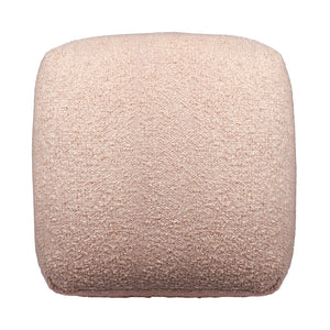 Homeroots 18" Chic Polyester Cube Outdoor Pouf Ottoman - Stylish, Versatile Footrest & Extra Seating Solution Taupe  551569