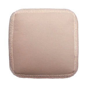 Homeroots 18" Chic Polyester Cube Outdoor Pouf Ottoman - Stylish, Versatile Footrest & Extra Seating Solution Taupe  551569