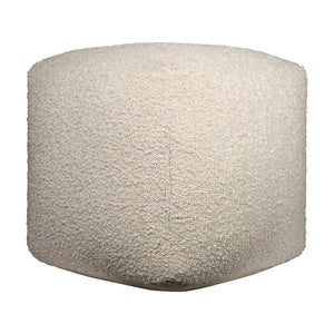 HomeRoots 18" Cube Outdoor Pouf Ottoman - Modern Versatile Accent Piece for Indoor and Outdoor Living Spaces Beige 551570