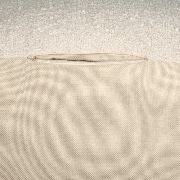 Homeroots 18" Chic Polyester Cube Outdoor Pouf Ottoman - Stylish, Versatile Footrest & Extra Seating Solution Beige  551570