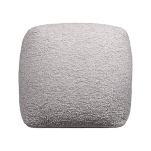 Homeroots 18" Chic Polyester Cube Outdoor Pouf Ottoman - Stylish, Versatile Footrest & Extra Seating Solution Gray  551571