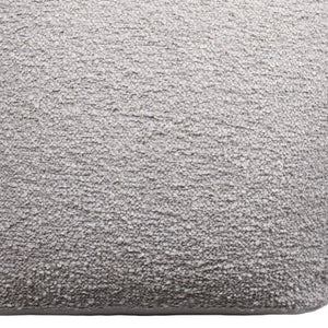 Homeroots 18" Chic Polyester Cube Outdoor Pouf Ottoman - Stylish, Versatile Footrest & Extra Seating Solution Gray  551571