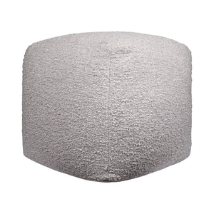 HomeRoots 18" Cube Outdoor Pouf Ottoman - Modern Versatile Accent Piece for Indoor and Outdoor Living Spaces Gray 551571