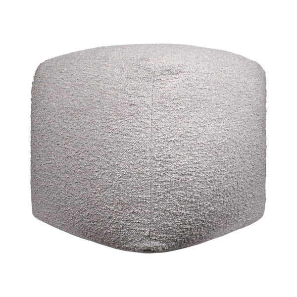 HomeRoots 18" Cube Outdoor Pouf Ottoman - Modern Versatile Accent Piece for Indoor and Outdoor Living Spaces Gray 551571