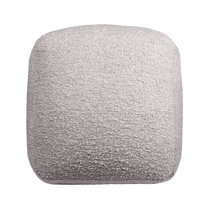 Homeroots 18" Chic Polyester Cube Outdoor Pouf Ottoman - Stylish, Versatile Footrest & Extra Seating Solution Gray  551571