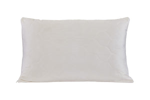 HomeRoots Cotton Hypoallergenic King Size Pillow for Back Sleepers - Cool, Plush Wool Fill & Adjustable Loft 551576