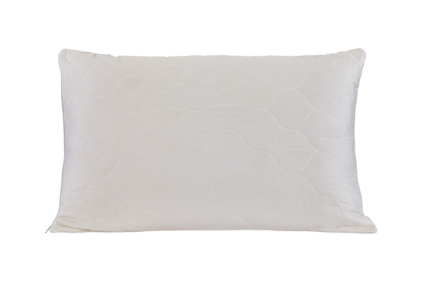HomeRoots Cotton Hypoallergenic King Size Pillow for Back Sleepers - Cool, Plush Wool Fill & Adjustable Loft 551576