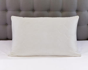 HomeRoots Cotton Hypoallergenic King Size Pillow for Back Sleepers - Cool, Plush Wool Fill & Adjustable Loft 551576