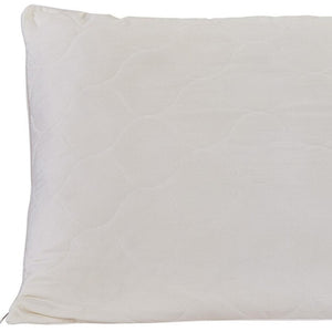 HomeRoots Cotton Hypoallergenic King Size Pillow for Back Sleepers - Cool, Plush Wool Fill & Adjustable Loft 551576