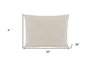 HomeRoots Cotton King Size Hypoallergenic Pillow for Back Sleepers - Plush, Cooling, & Easy Care with Gusseted Edge 551579