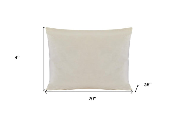 HomeRoots Cotton King Size Hypoallergenic Pillow for Back Sleepers - Plush, Cooling, & Easy Care with Gusseted Edge 551579