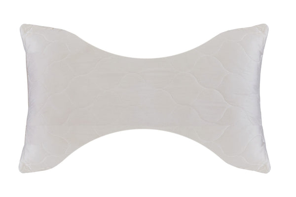 HomeRoots Cotton Ergonomic Hypoallergenic Bed Pillow for Side Sleepers – Plush Wool Fill & Removable Cover 551580