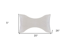 HomeRoots Cotton Ergonomic Hypoallergenic Bed Pillow for Side Sleepers – Plush Wool Fill & Removable Cover 551580