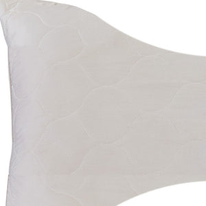 HomeRoots Cotton Ergonomic Hypoallergenic Bed Pillow for Side Sleepers – Plush Wool Fill & Removable Cover 551580