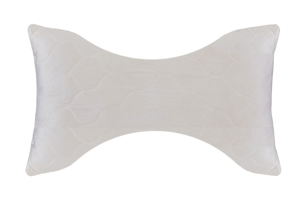 HomeRoots Cotton Ergonomic Hypoallergenic Bed Pillow for Side Sleepers – Plush Wool Fill & Removable Cover 551580