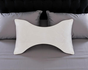 HomeRoots Cotton Ergonomic Hypoallergenic Bed Pillow for Side Sleepers – Plush Wool Fill & Removable Cover 551580