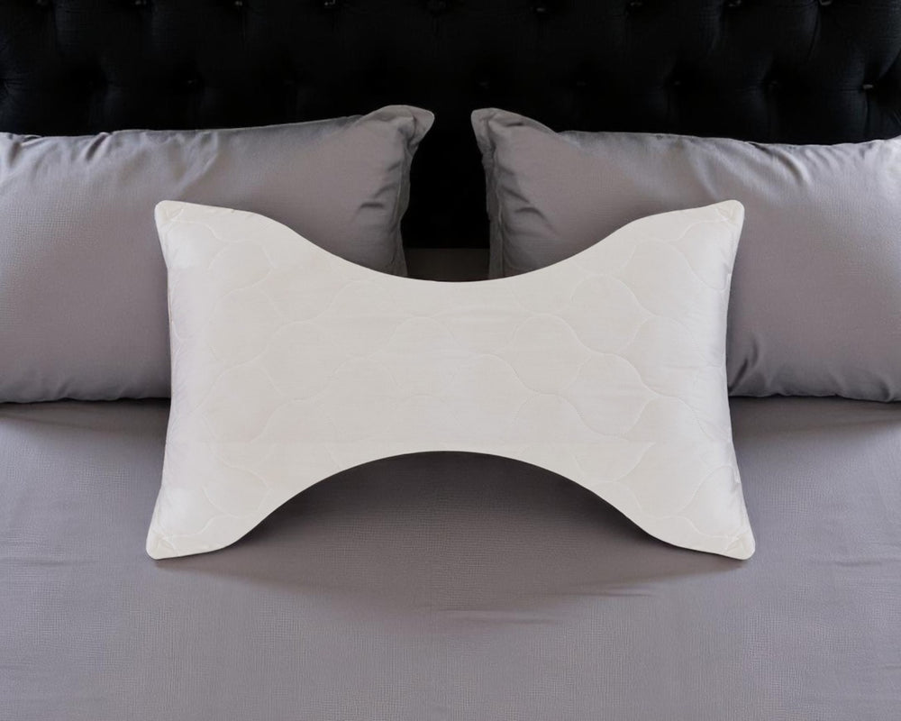 HomeRoots Cotton Hypoallergenic Ergonomic Queen Size Pillow for Side Sleepers – Plush Support & Cool Comfort 551581
