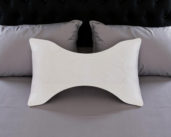 HomeRoots Cotton Hypoallergenic Ergonomic Queen Size Pillow for Side Sleepers – Plush Support & Cool Comfort 551581