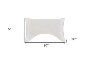 HomeRoots Cotton Ergonomic Hypoallergenic Bed Pillow for Side Sleepers - Plush Comfort & Breathable Wool Fill 551582