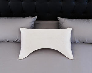 HomeRoots Cotton Ergonomic Hypoallergenic Bed Pillow for Side Sleepers - Plush Comfort & Breathable Wool Fill 551582