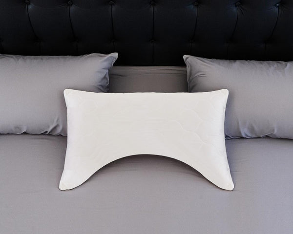 HomeRoots Cotton Ergonomic Hypoallergenic Bed Pillow for Side Sleepers - Plush Comfort & Breathable Wool Fill 551582