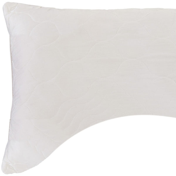 HomeRoots Cotton Ergonomic Queen Size Bed Pillow for Side Sleepers – Hypoallergenic, Cooling, and Luxurious Comfort 551583