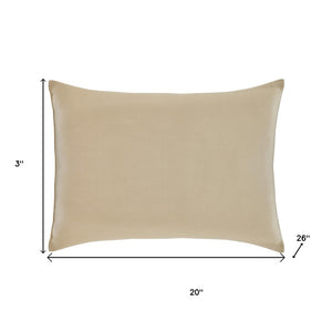 HomeRoots Cotton Wool Pillow for Stomach Sleepers - Medium Firm, Hypoallergenic & Cooling Comfort Solution 551584