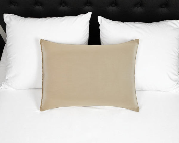 HomeRoots Cotton Wool Hypoallergenic Queen Size Pillow for Stomach Sleepers – Plush, Cool, and Easy Care 551585
