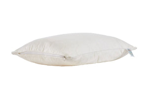 HomeRoots Cotton Hypoallergenic Bed Pillow with Latex Foam & Wool for Back Sleepers - Plush, Supportive Comfort 551586