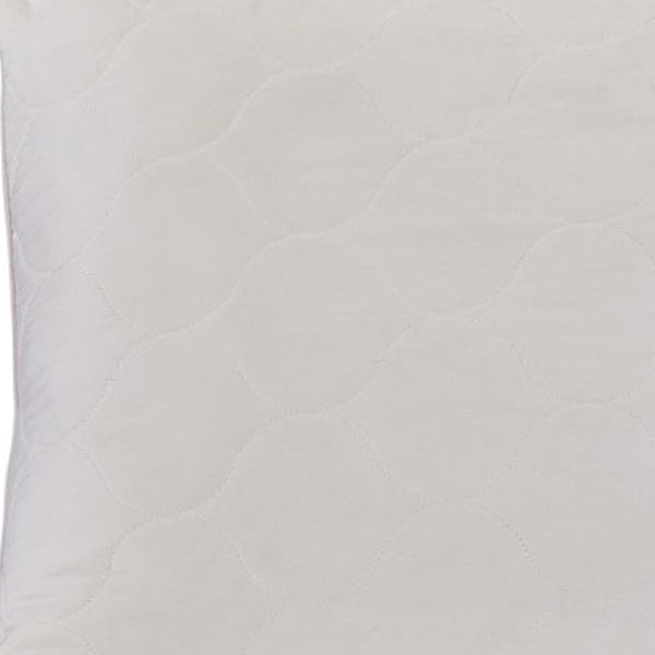 HomeRoots Cotton Hypoallergenic Bed Pillow with Latex Foam & Wool for Back Sleepers - Plush, Supportive Comfort 551586