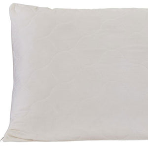 HomeRoots Cotton Hypoallergenic Bed Pillow with Latex Foam & Wool for Back Sleepers - Plush, Supportive Comfort 551586