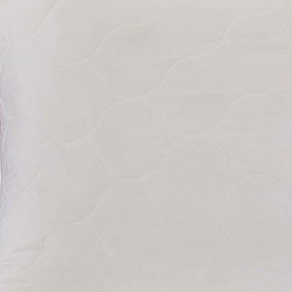 HomeRoots Cotton Hypoallergenic Queen Bed Pillow with Latex Foam & Wool for Cooling Comfort & Support 551587
