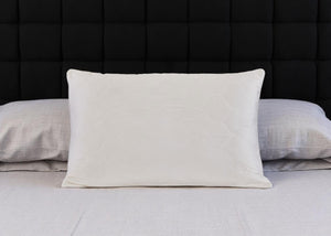 HomeRoots Cotton King Size Pillow: Hypoallergenic Latex Foam & Wool Blend for Ultimate Sleep Comfort & Support 551588