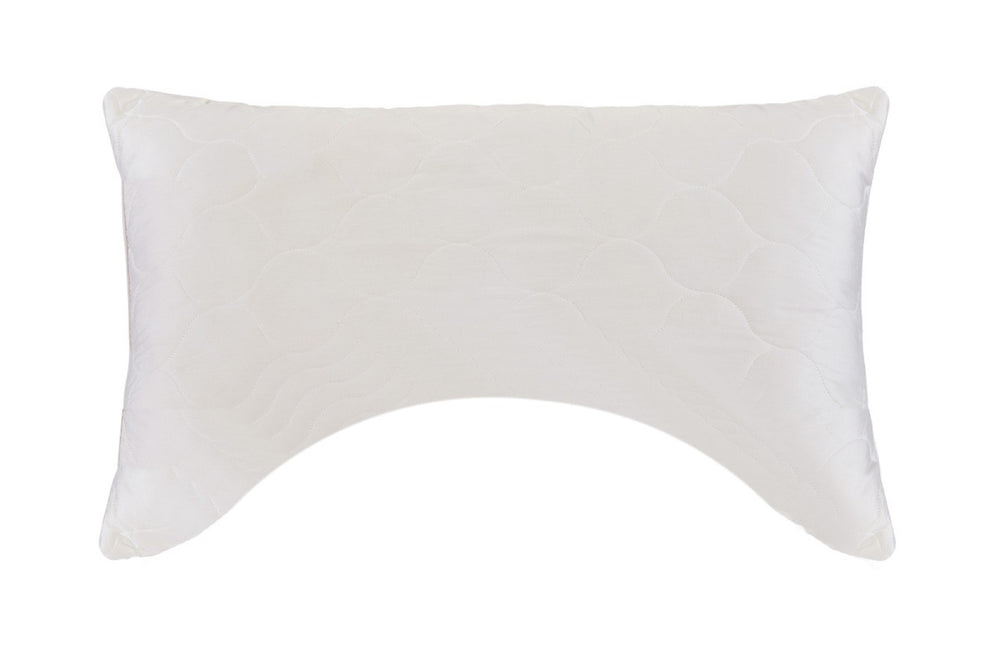 HomeRoots Cotton Ergonomic Hypoallergenic Bed Pillow for Side Sleepers - Latex Foam & Wool, Cooling Comfort 551589