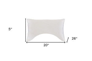 HomeRoots Cotton Ergonomic Hypoallergenic Bed Pillow for Side Sleepers - Latex Foam & Wool, Cooling Comfort 551589