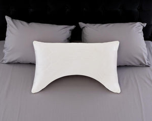HomeRoots Cotton Ergonomic Hypoallergenic Bed Pillow for Side Sleepers - Latex Foam & Wool, Cooling Comfort 551589