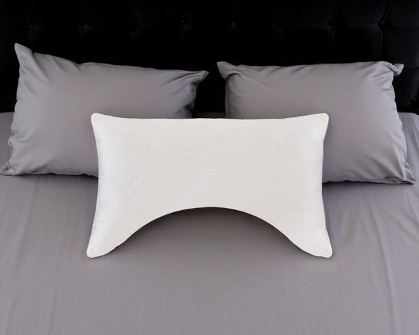 HomeRoots Cotton Ergonomic Hypoallergenic Bed Pillow for Side Sleepers - Latex Foam & Wool, Cooling Comfort 551589